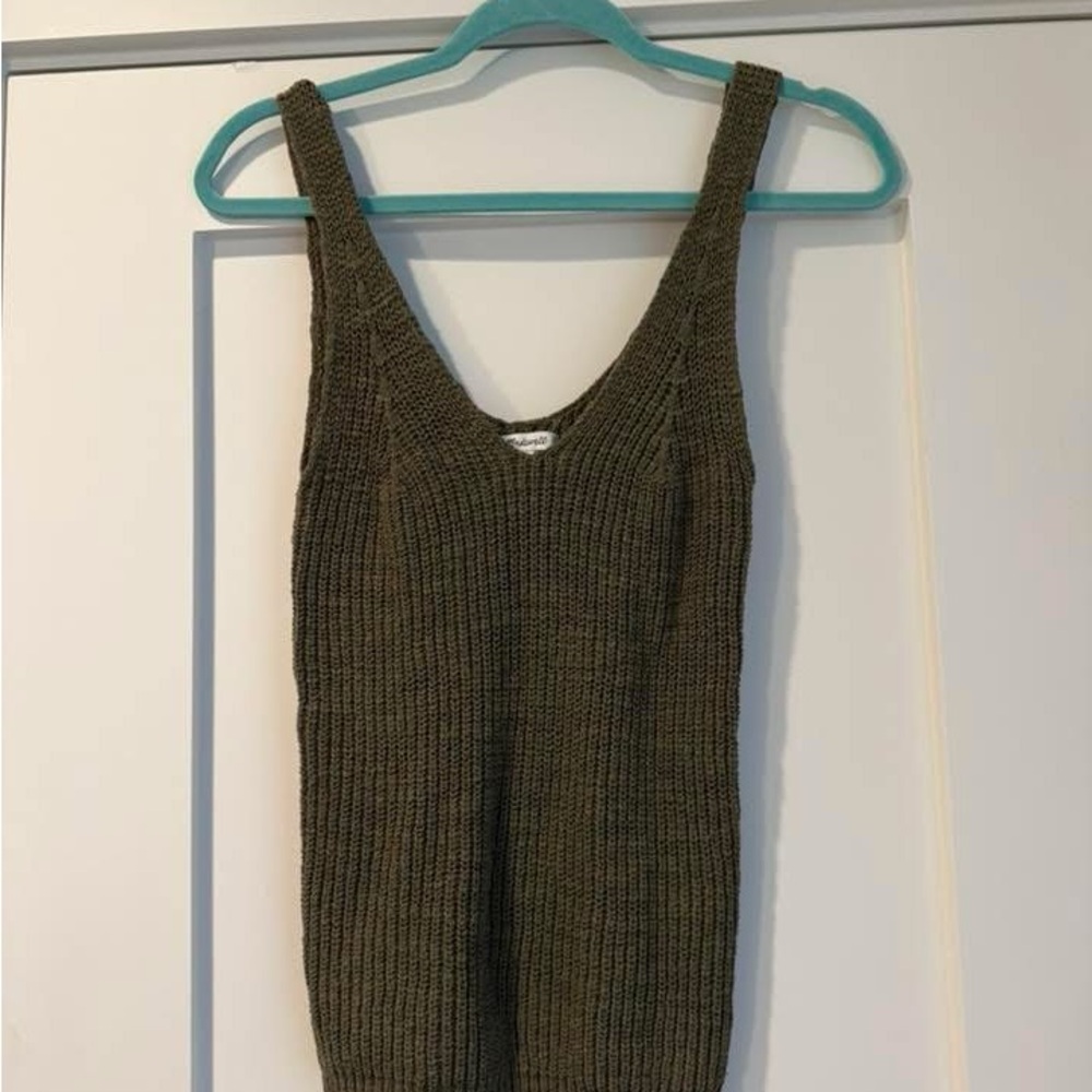 Madewell Olive Green Knit Tank Top